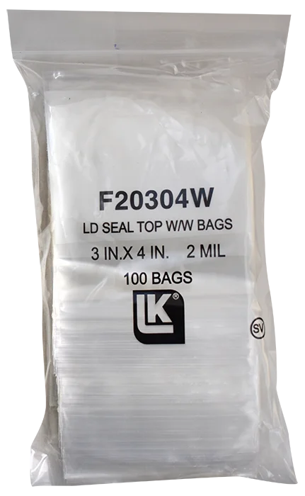 Zip Lock Bag - Write On - 2x3 (2 Mil)