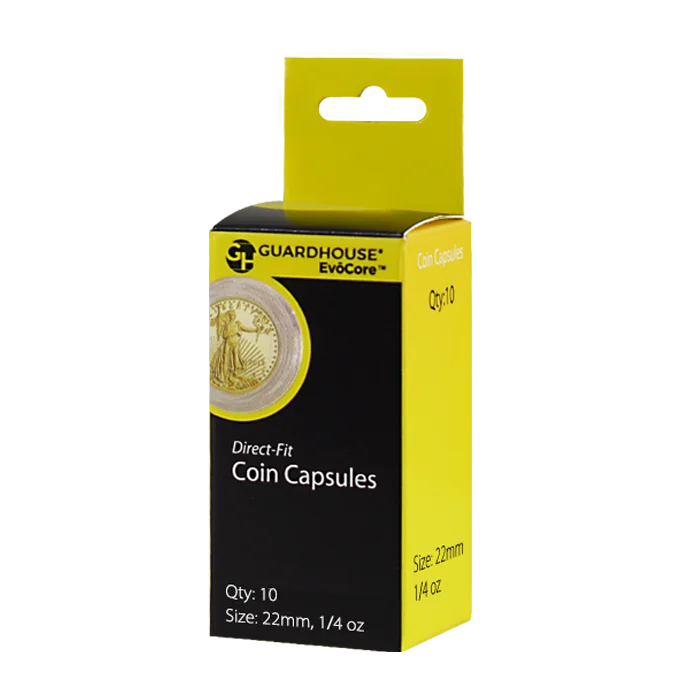 1/4 oz Gold Eagle Direct-Fit EvoCore Coin Capsules - 10 Pack