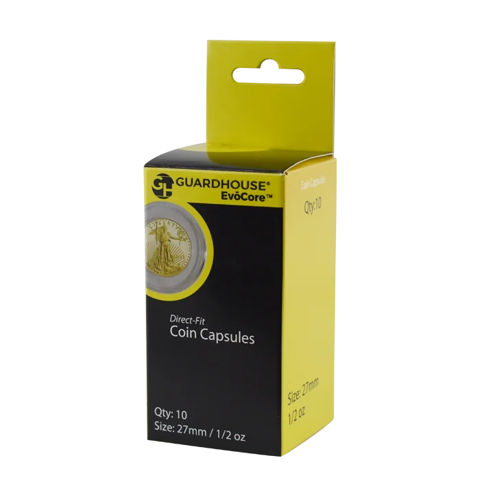 1/2 oz Gold Eagle Direct-Fit EvoCore Coin Capsules - 10 Pack