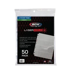 LaserWeld 4-Pocket Currency Page (50 CT. Pack)
