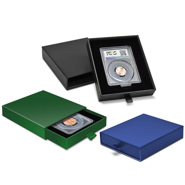 Slider Single Slab Coin Box - Fits PCGS or NGC Slabs — Black