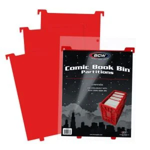 Comic Book Bin Partitions - Red