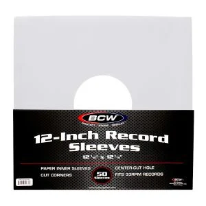 12 Inch Record Paper Inner Sleeve-Cut Corners-