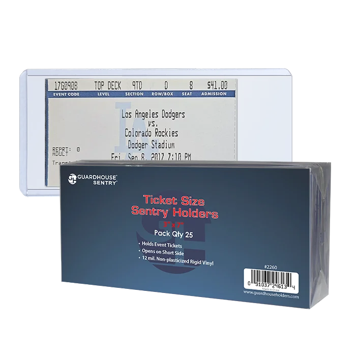 Ticket Size Sentry Holders - 3x7
