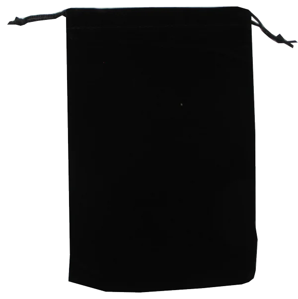 Velour Drawstring Pouch - 5x7.5 Black