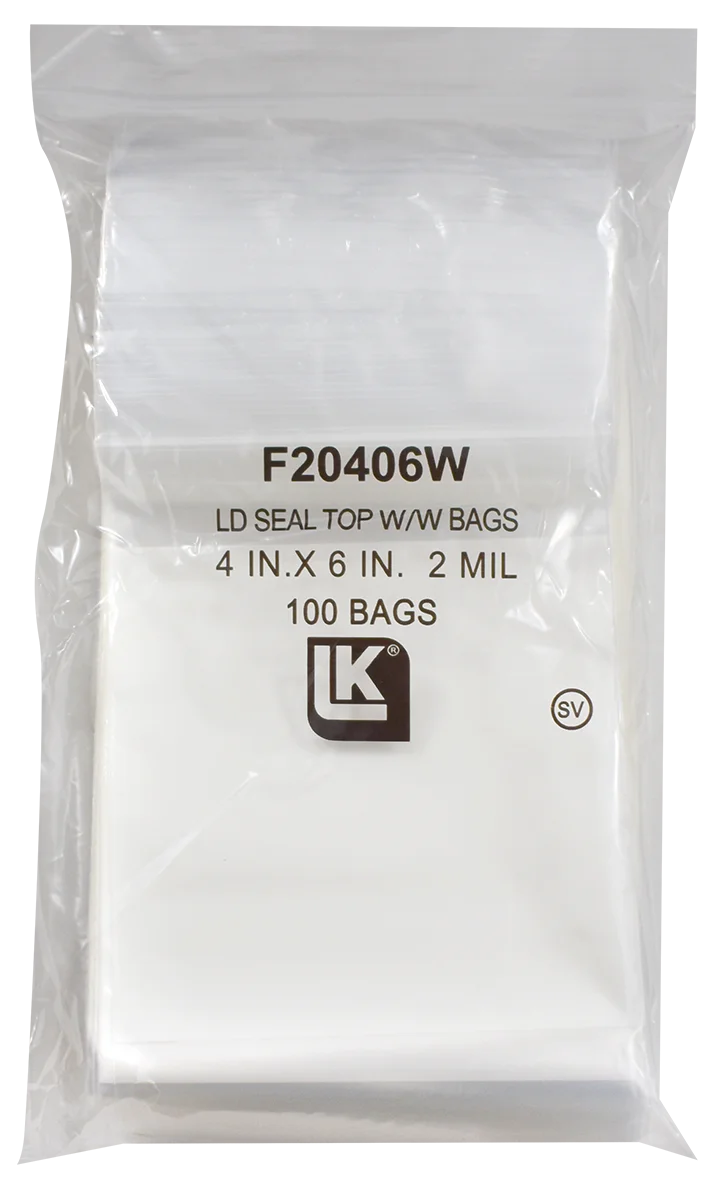 Zip Lock Bag - Write On - 4x6 (2 Mil)