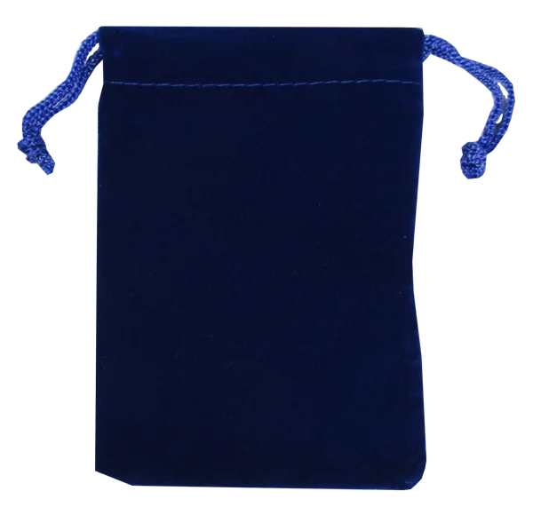 Velour Drawstring Pouch - 5x7.5 Royal Blue