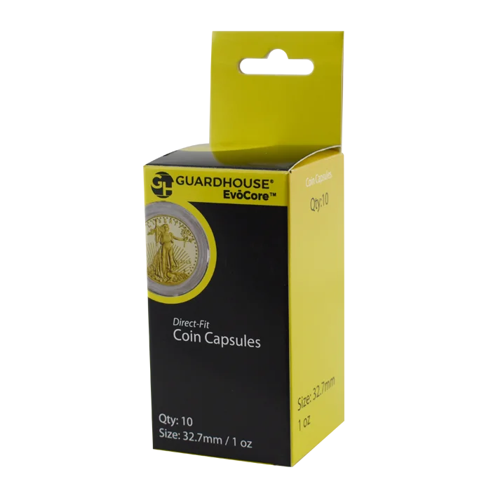 1 oz Gold Eagle Direct-Fit EvoCore Coin Capsules - 10 Pack