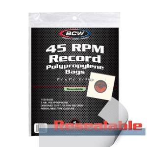 Resealable 45 RPM Record Bags