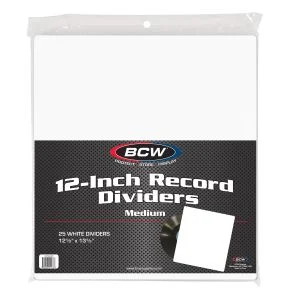 12-Inch Record Divider - Medium - White