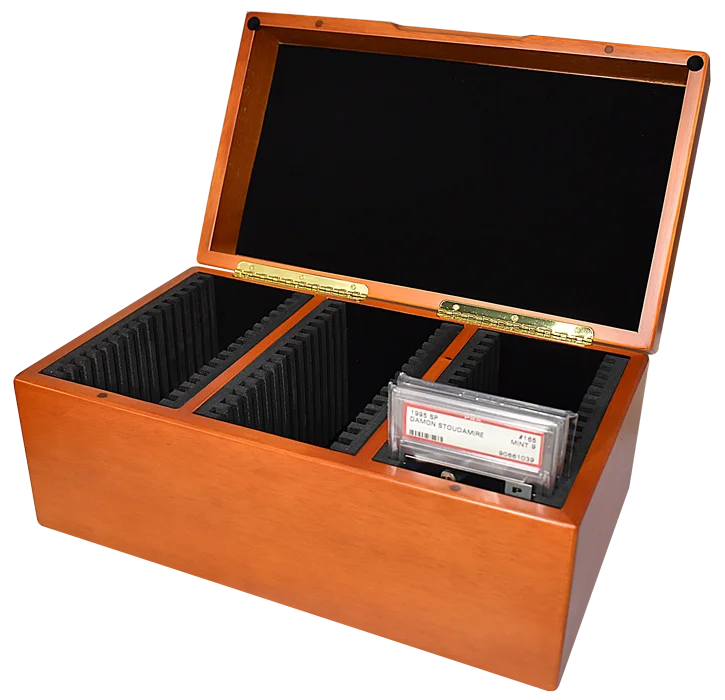 Wood Display Box for 45 PSA Graded Cards