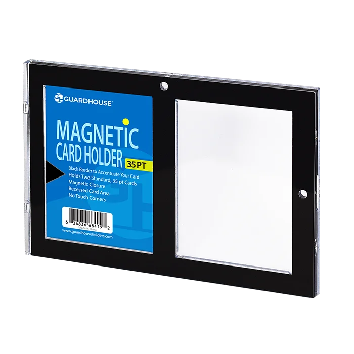 2 Card Magnetic Card Holder - Black Borders