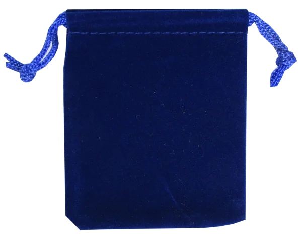 Velour Drawstring Pouch - 2.75x3.25 Royal Blue