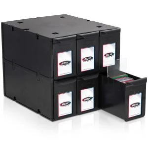 6 Drawer Graded Card Catalog - Black