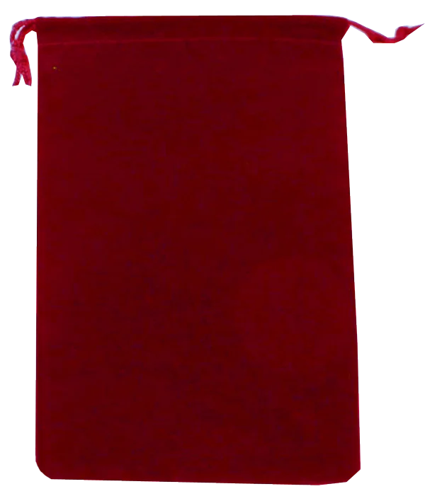 Velour Drawstring Pouch - 5x7.5 Red
