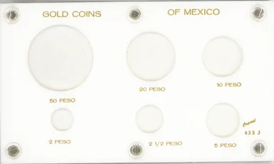 Gold Coins of Mexico (50, 20, 10, 5, 2.5, 2 Peso)