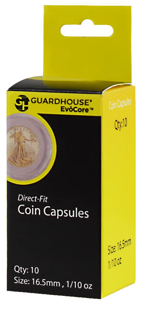 1/10 oz Gold Eagle Direct-Fit EvoCore Coin Capsules - 10 Pack