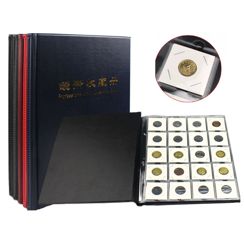 200-pocket album for 2 × 2 inch coin holders — representative supplier photograph