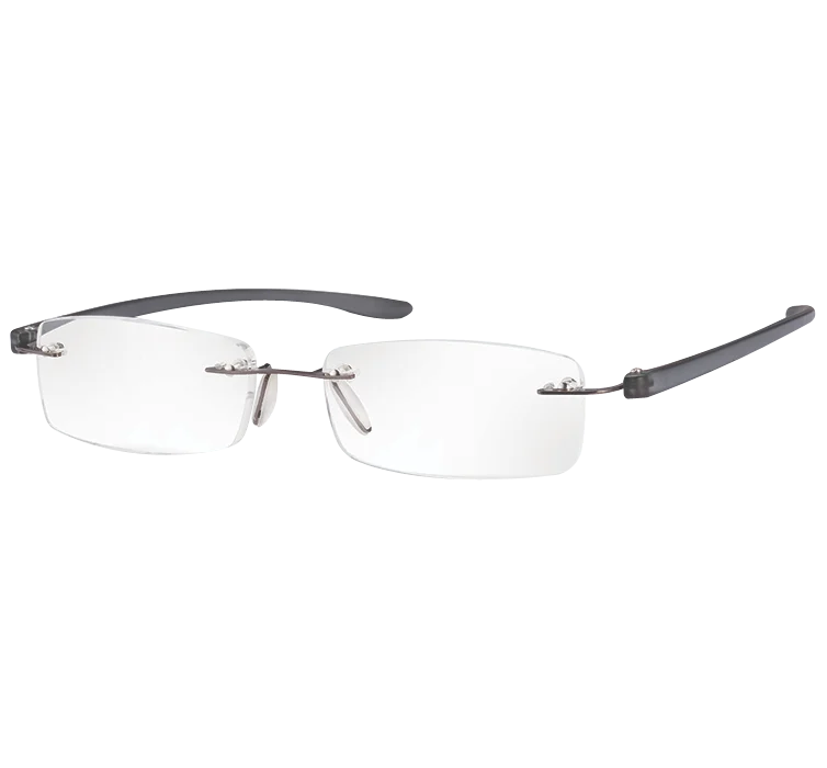 Rimless Magnifying Eye Glasses +2.5 (Anthracite Large)