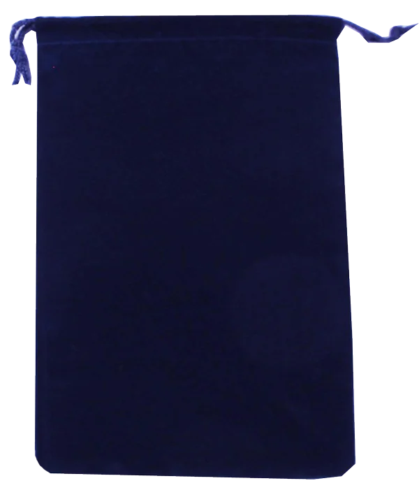 Velour Drawstring Pouch - 5x7.5 Navy Blue